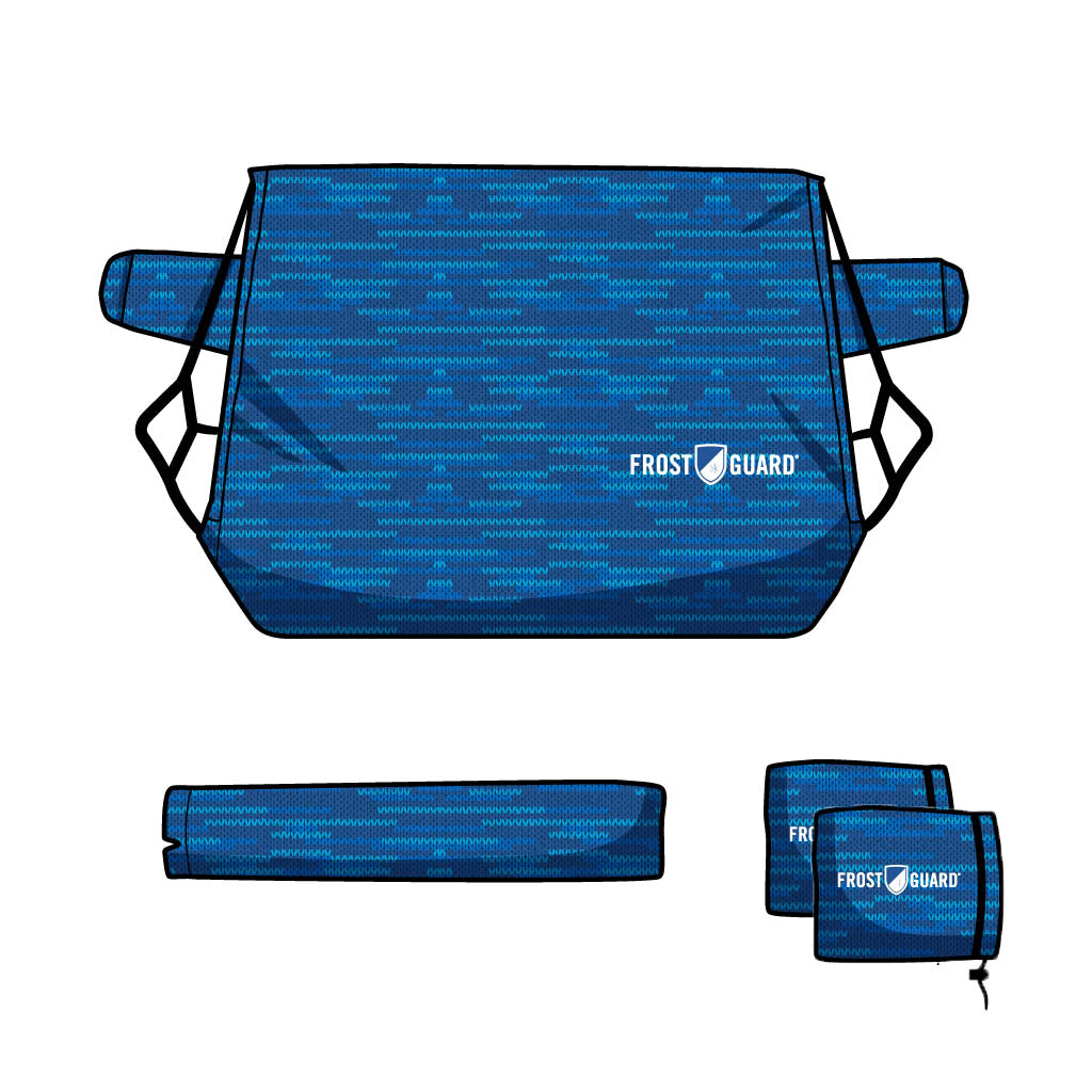 winter windshield cover | frost windshield cover | ice windshield cover | frost guard blue heather