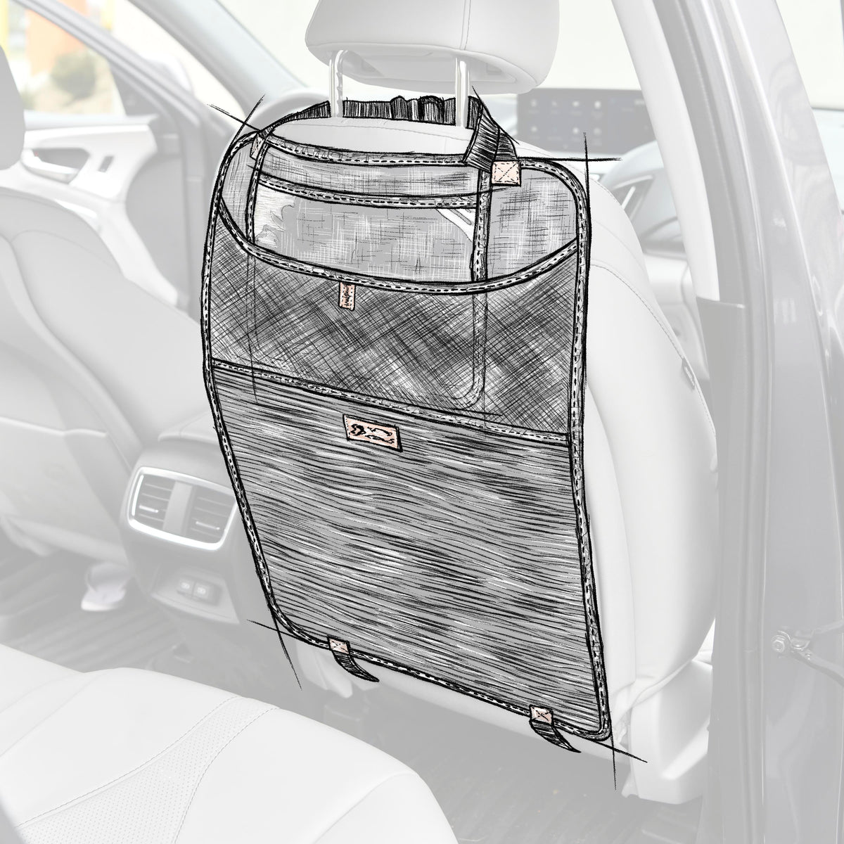 urban transit backseat kick mat | how to keep your family car clean | car tablet holder for kids