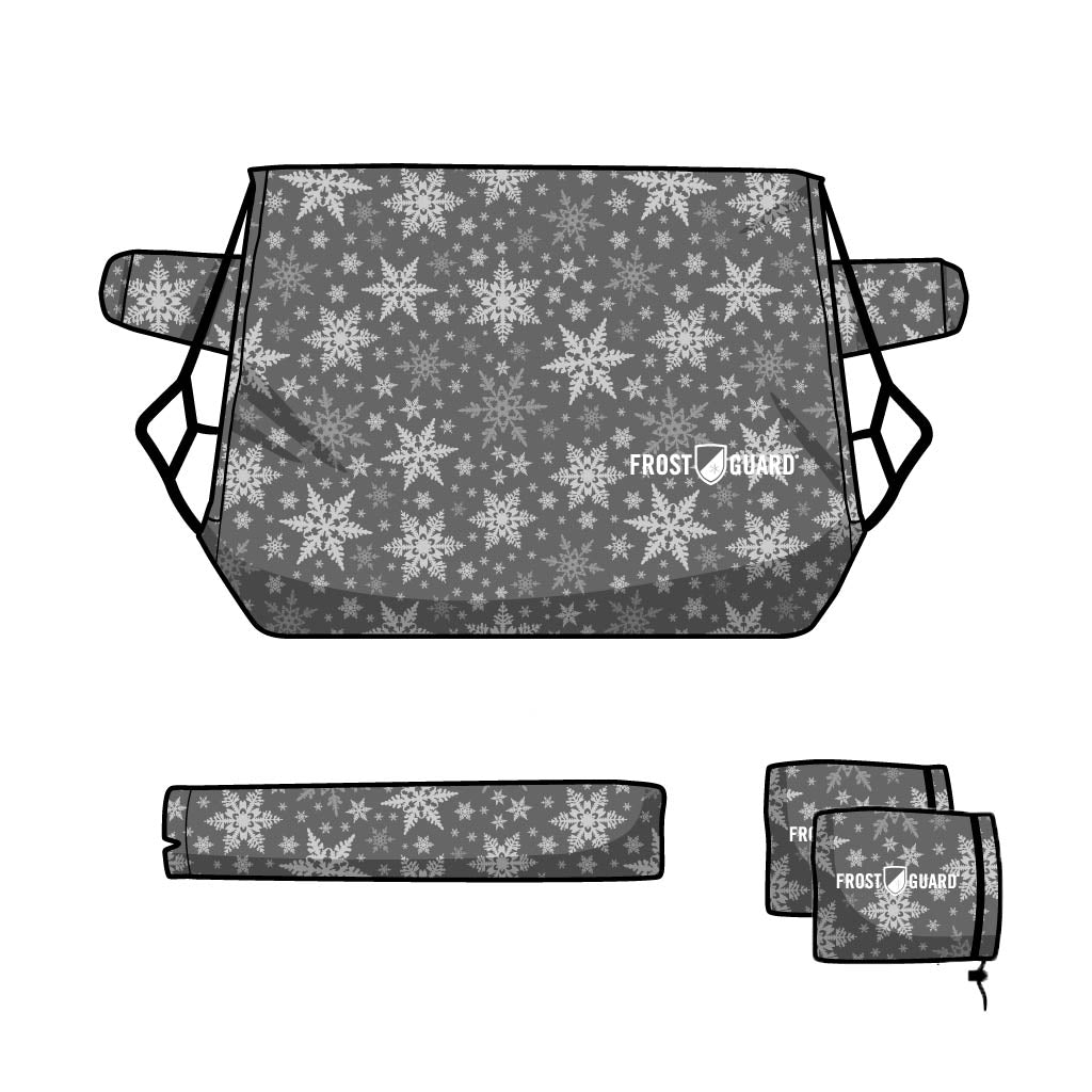 winter windshield cover | frost windshield cover | ice windshield cover | frost guard snow flake