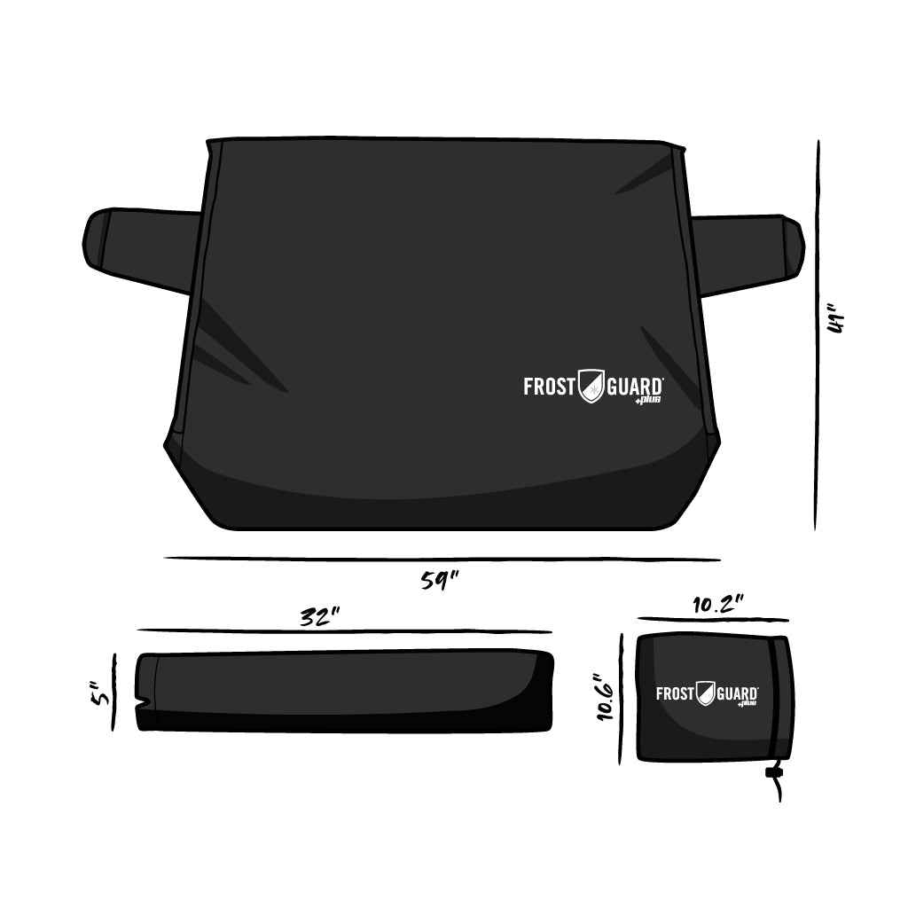 winter windshield cover | frost windshield cover | ice windshield cover | frost guard black