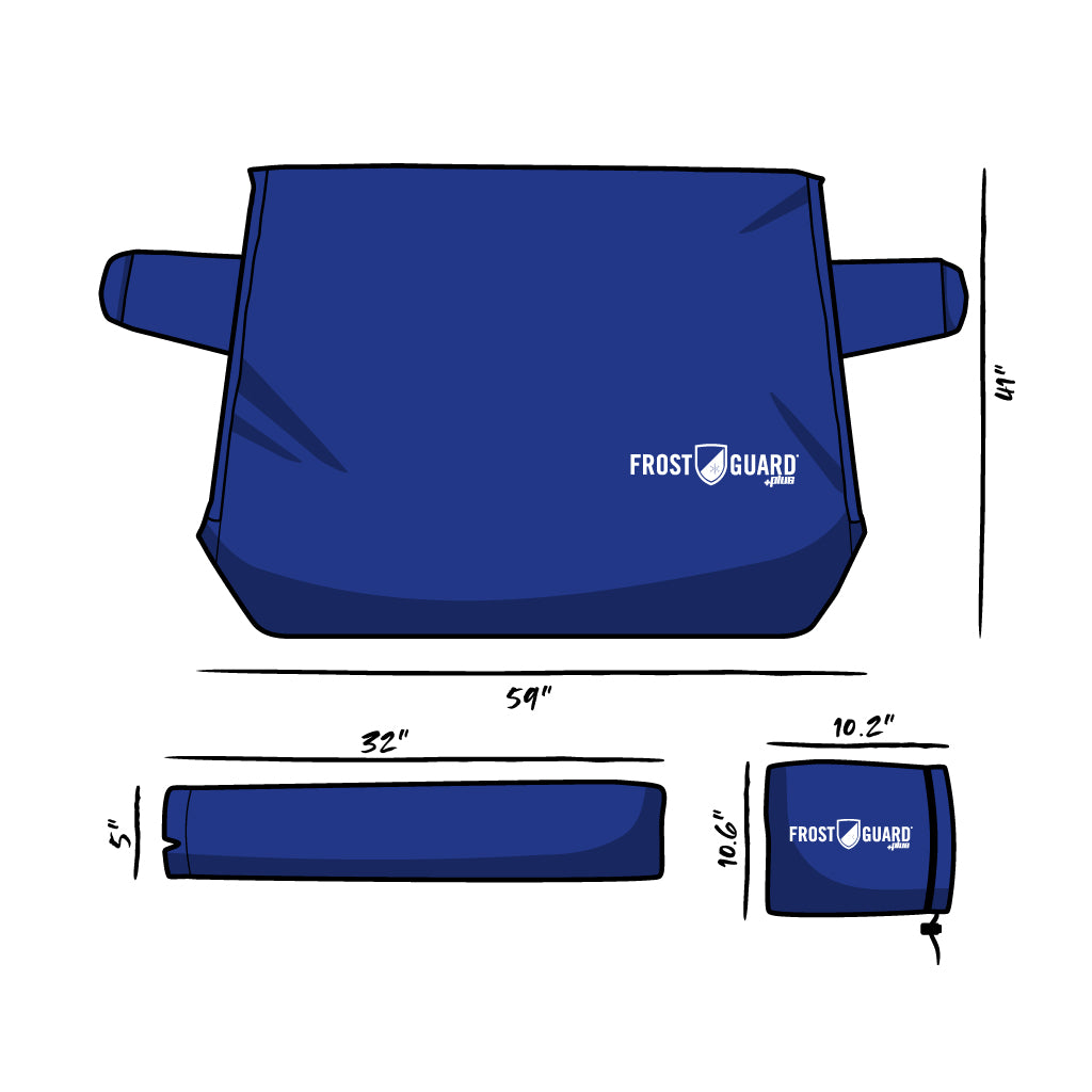 winter windshield cover | frost windshield cover | ice windshield cover | frost guard indigo