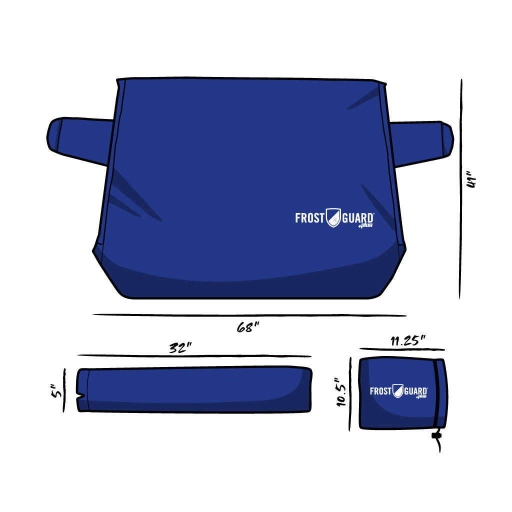 winter windshield cover | frost windshield cover | ice windshield cover | frost guard indigo