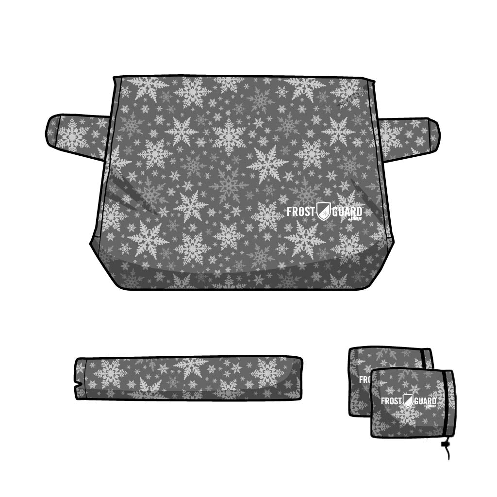 winter windshield cover | frost windshield cover | ice windshield cover | frost guard snow flake
